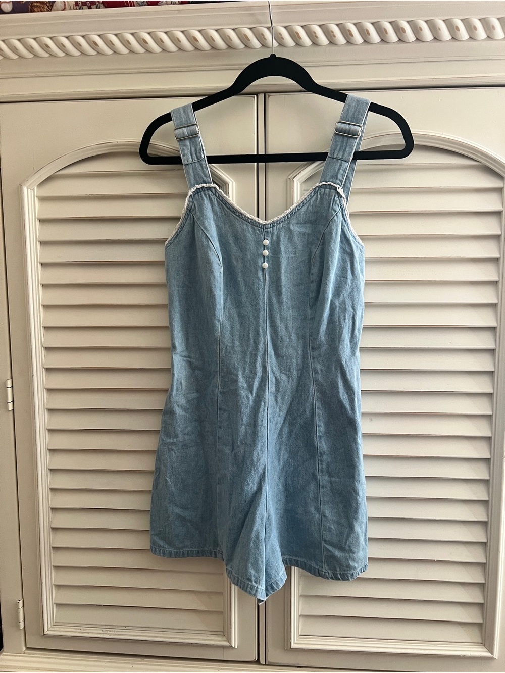 Vintage 90s California Gold Rush denim romper